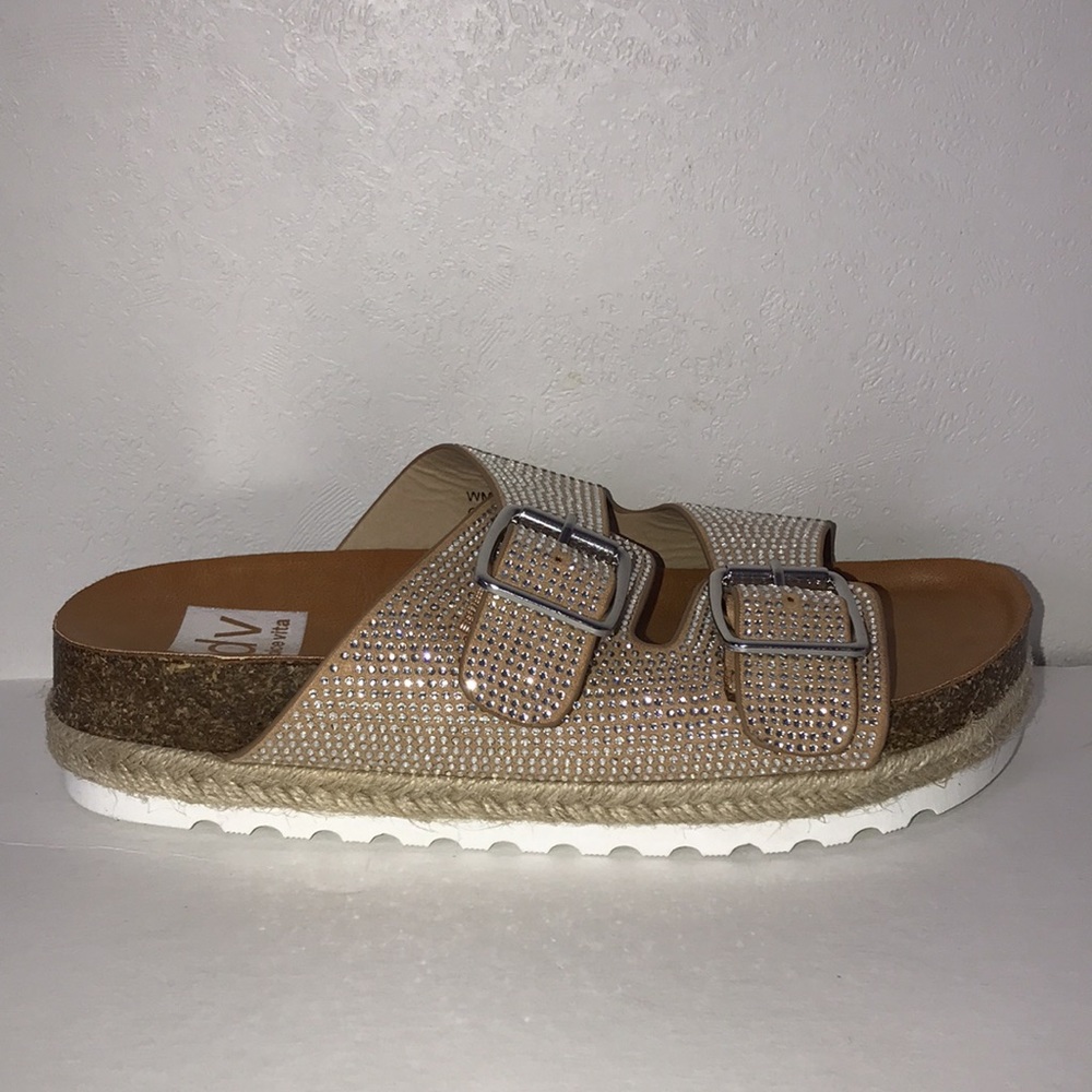 Dolce Vita Carther Platform Buckle Slide Sandal In Shimmer - Picture 7 of 10